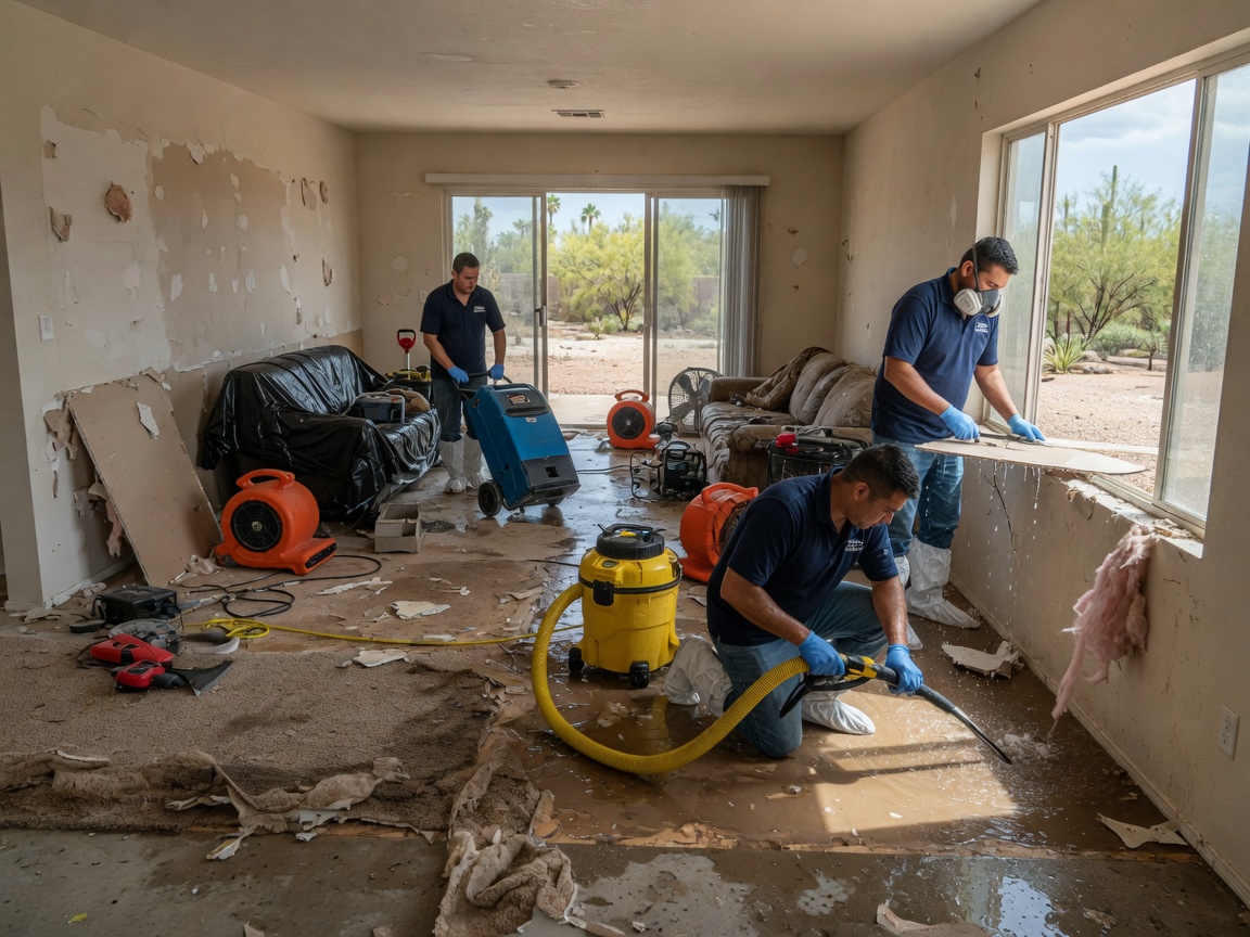 water damage restoration in Picacho